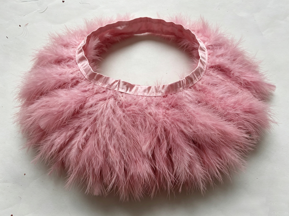 Feather Trim Marabou - 2 метра/лот, розовая и нежно-розовая пушистая