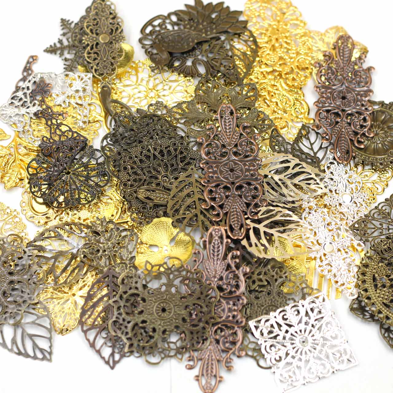 Craft Embellishments - Украшения, соединители, случайные смешанные треугольные цветочные