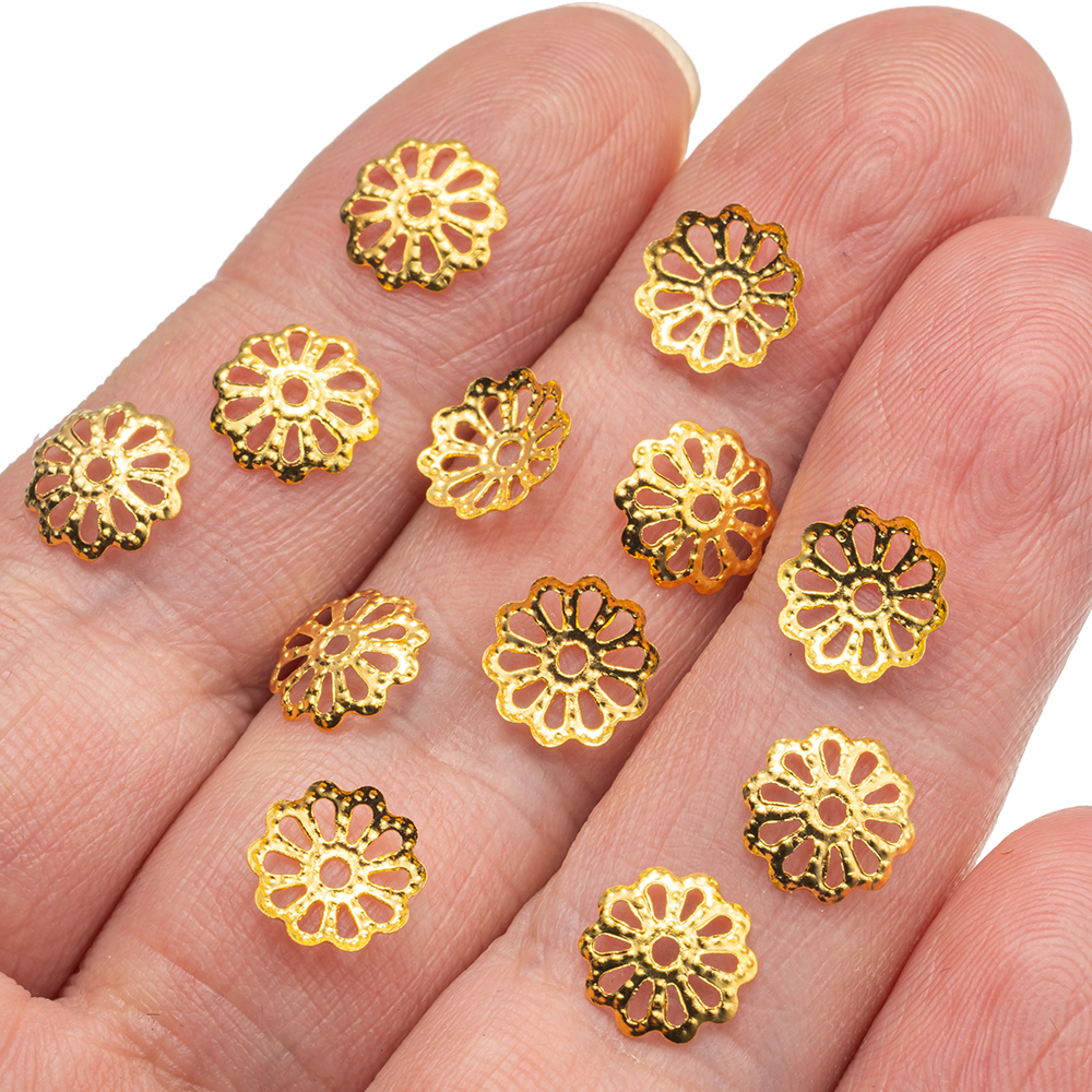Embellishment Crafts - 200 шт. 7/9 мм филигранный цветок