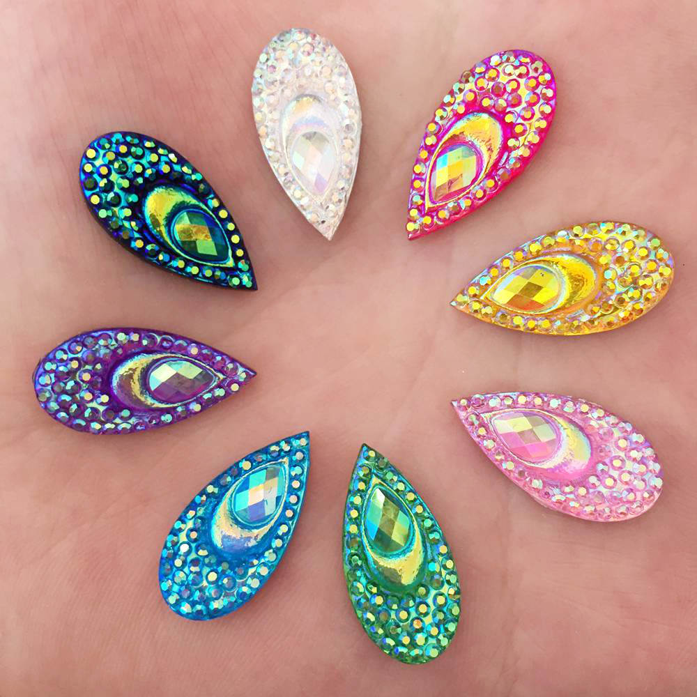 Embellishment Glue Craft - 40 шт., смола, 10*20 мм, капля,