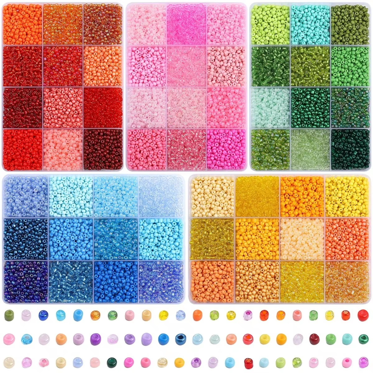 Craft Embellishment Storage - 3600 шт. 3 мм стеклянный бисер,