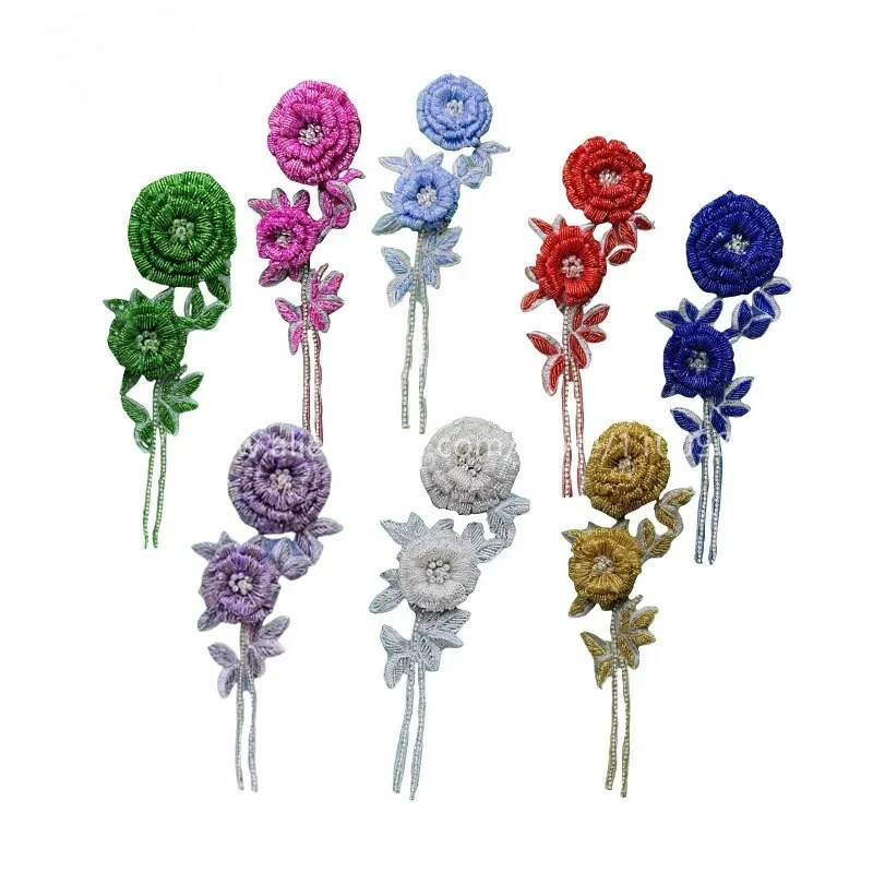 Applique Patch Flower - НОВЫЕ разноцветные цветы из бисера ручной
