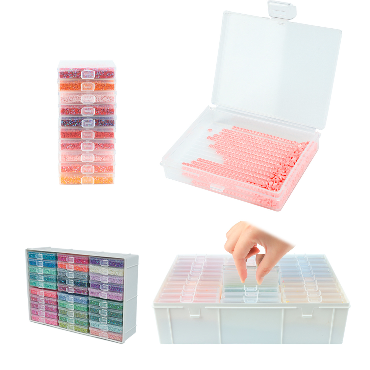 Craft Embellishment Storage - Набор подносов для алмазной мозаики с