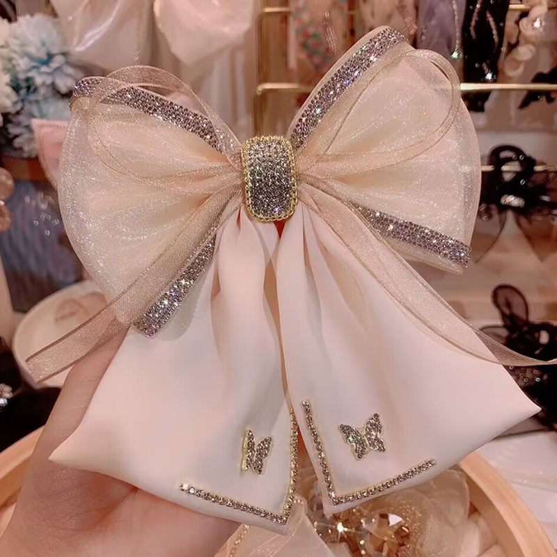 Crystal Mesh Fabric - Зажим для волос в виде бабочки,