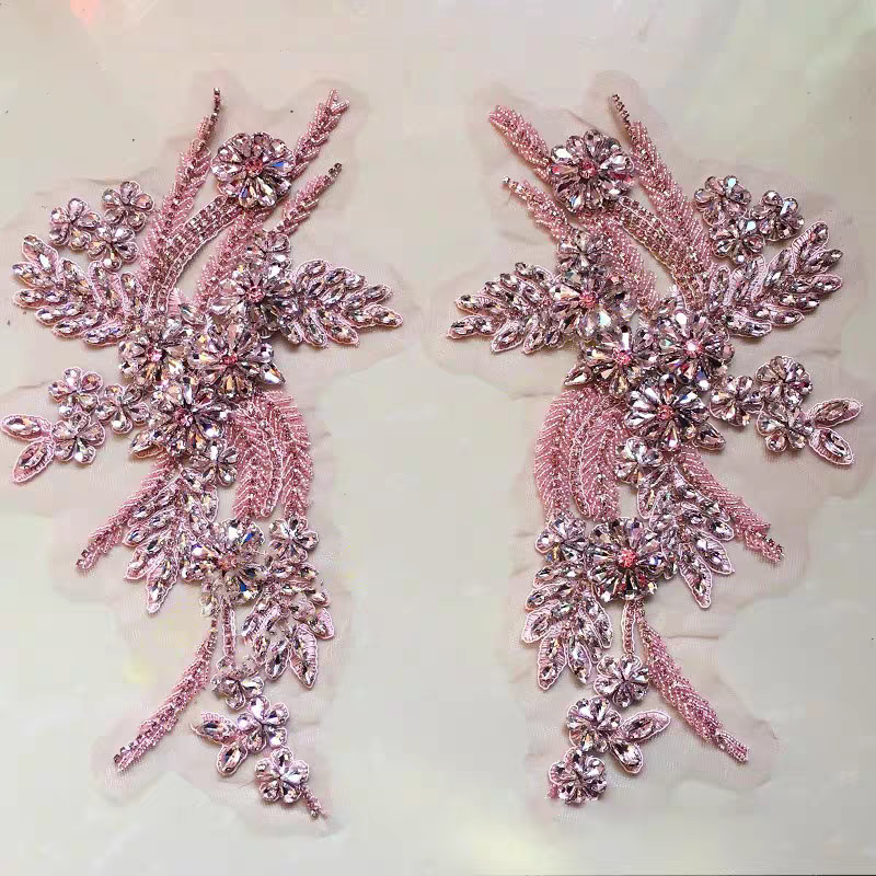 Sew On Rhinestone - Аппликации из бисера с цветочными мотивами,