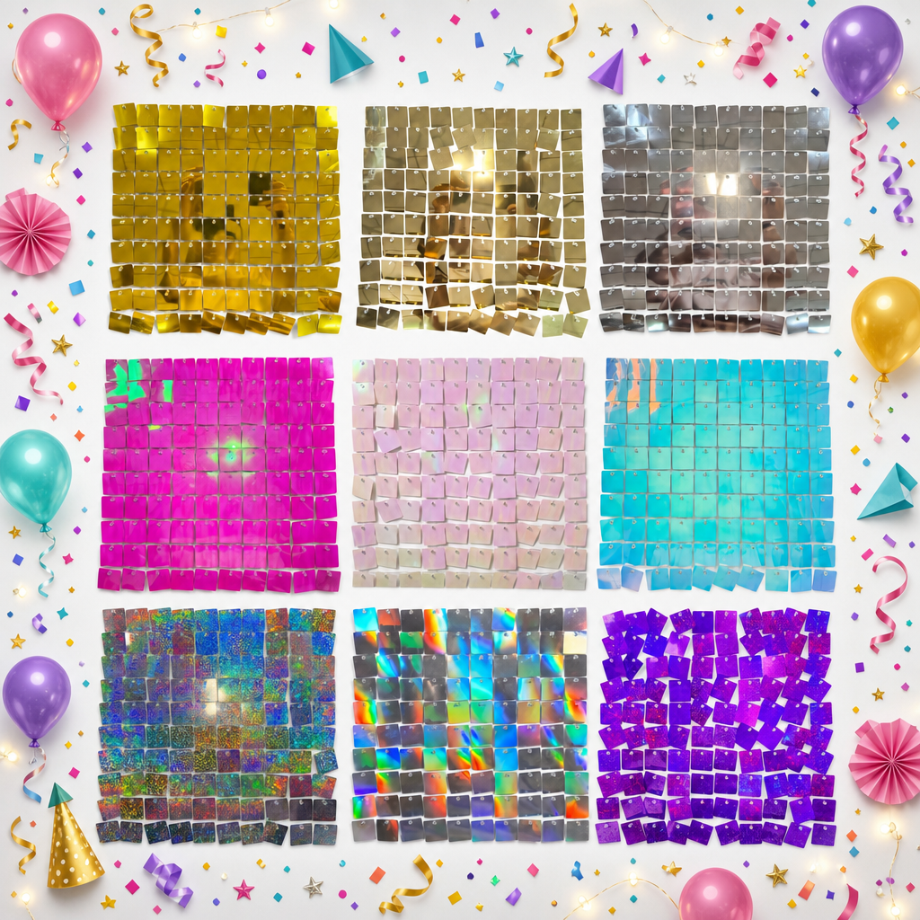 Квадратные блестящие настенные – обзор и цена Sequin Fabric Panel