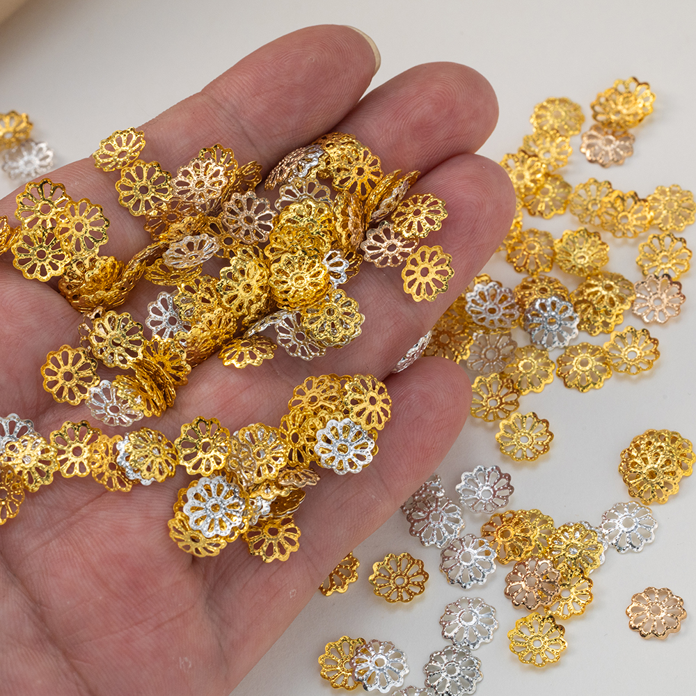 200 шт. 7/9 мм филигранный цве – обзор и цена Embellishment Crafts