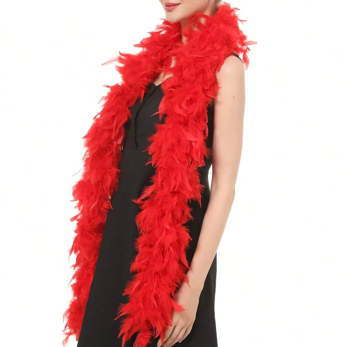 Красные перья марабу, пушистая – обзор и цена Feather Trim Marabou