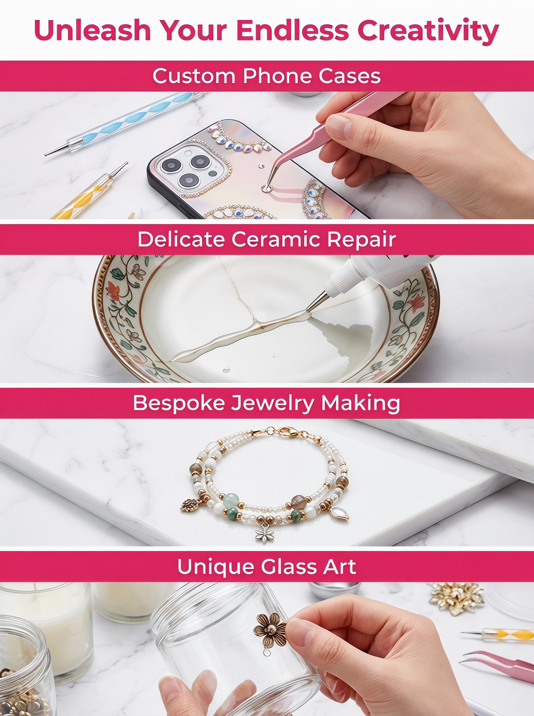 3 шт. прозрачного невидимого к – обзор и цена Embellishment Glue Craft