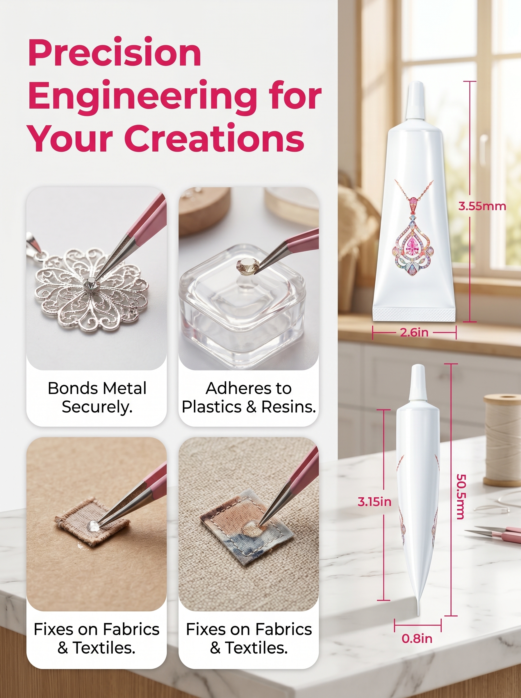 3 шт. прозрачного невидимого к – обзор и цена Embellishment Glue Craft