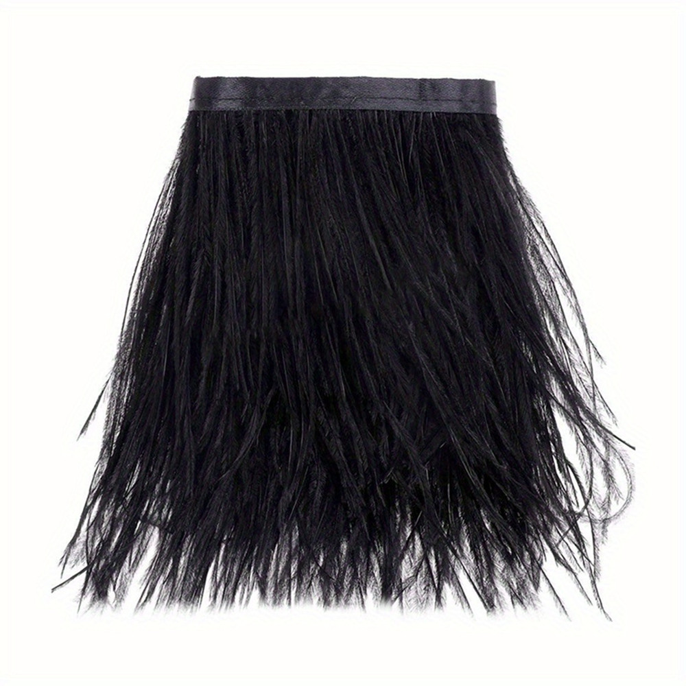 1 м 8-10 см черные страусиные  – обзор и цена Feather Trim Marabou