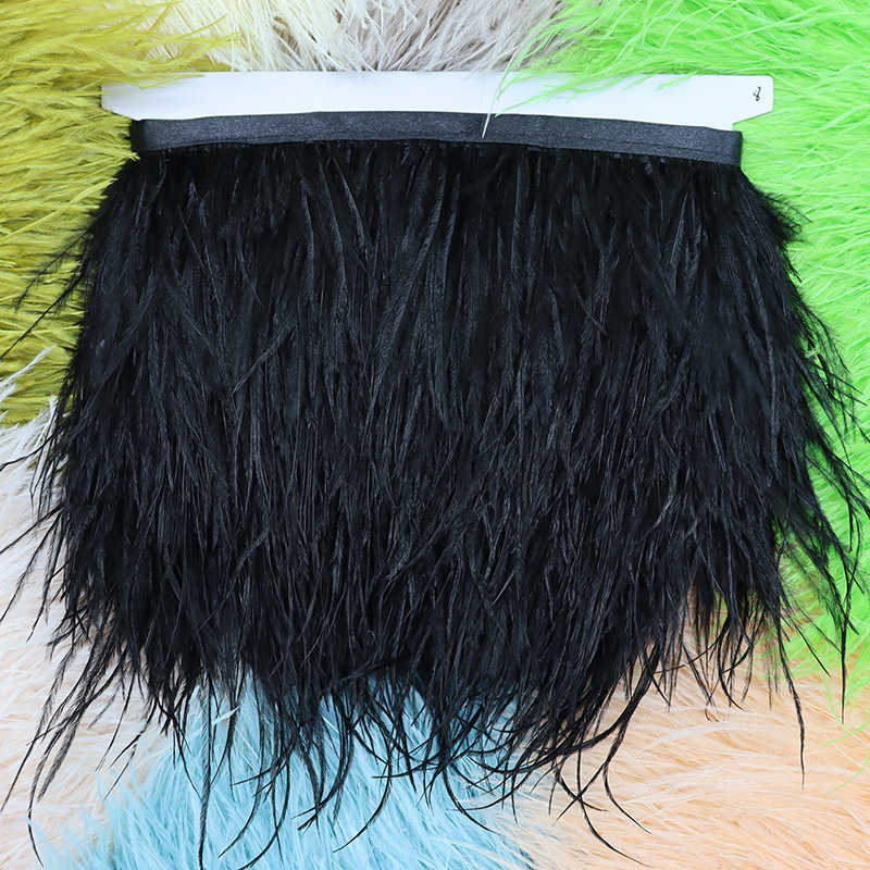 1 м 8-10 см черные страусиные  – обзор и цена Feather Trim Marabou