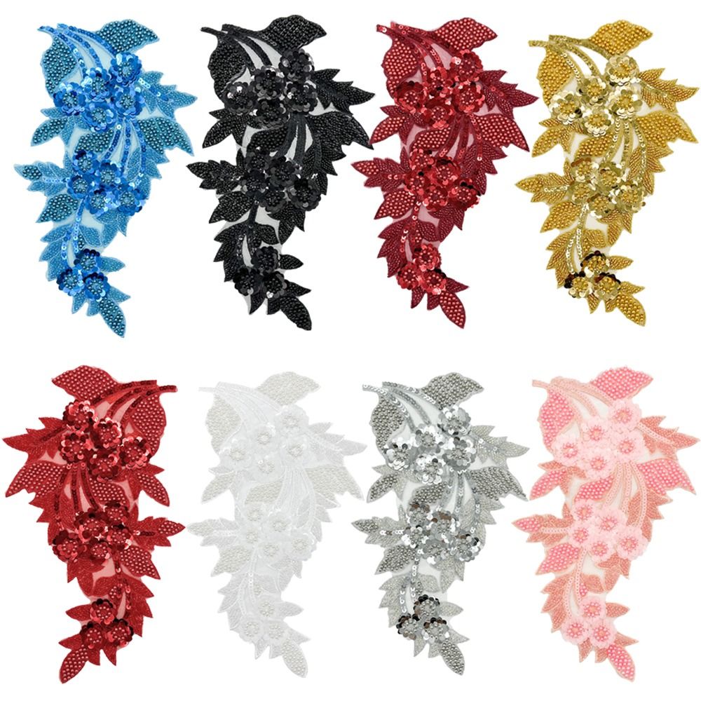 Модные 3D-аппликации с пайетка – обзор и цена Applique Patch Flower