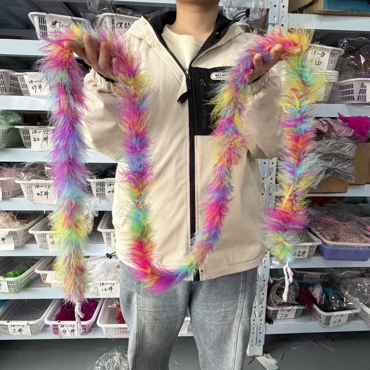 Разноцветное боа из перьев мар – обзор и цена Feather Trim Marabou
