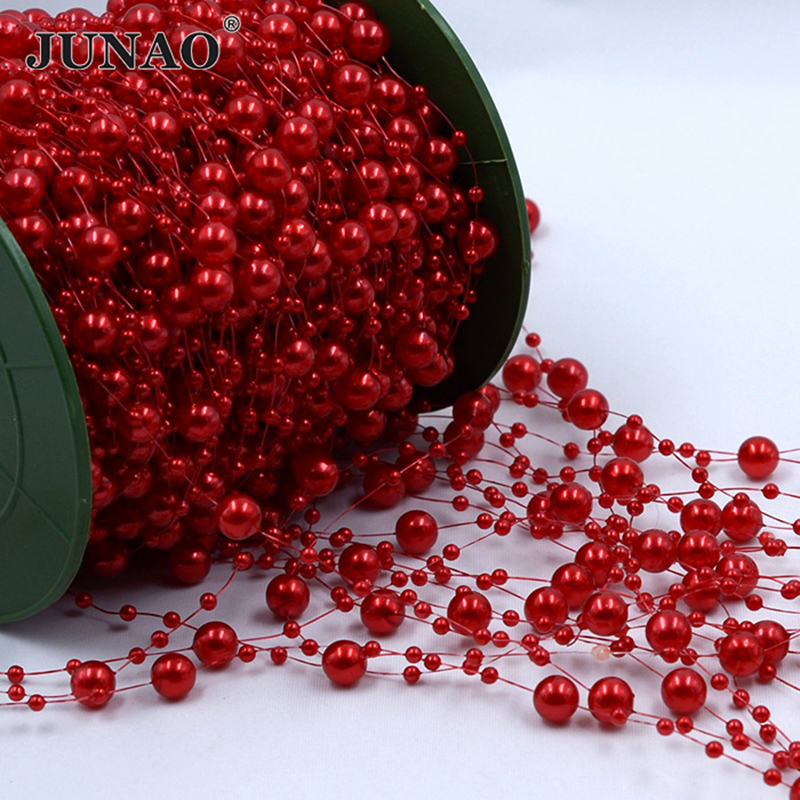 JUNAO 20 метров 3 + 8 мм белые – обзор и цена Pearl Trim Chain