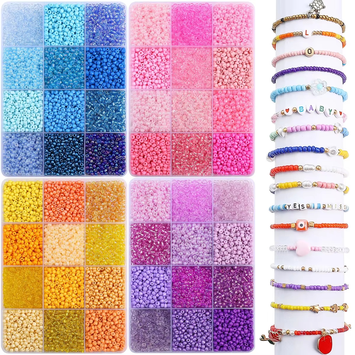 3600 шт. 3 мм стеклянный бисер – обзор и цена Craft Embellishment Storage