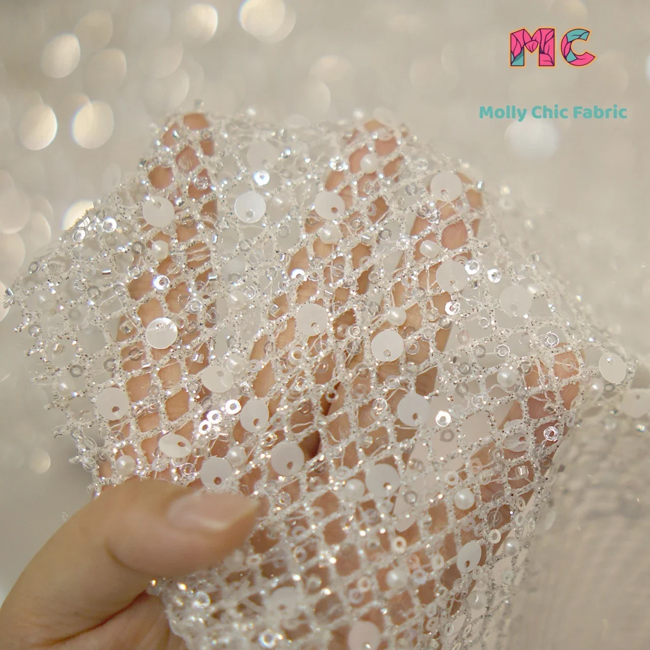 Новая бусина для ногтей, блест – обзор и цена Crystal Mesh Fabric
