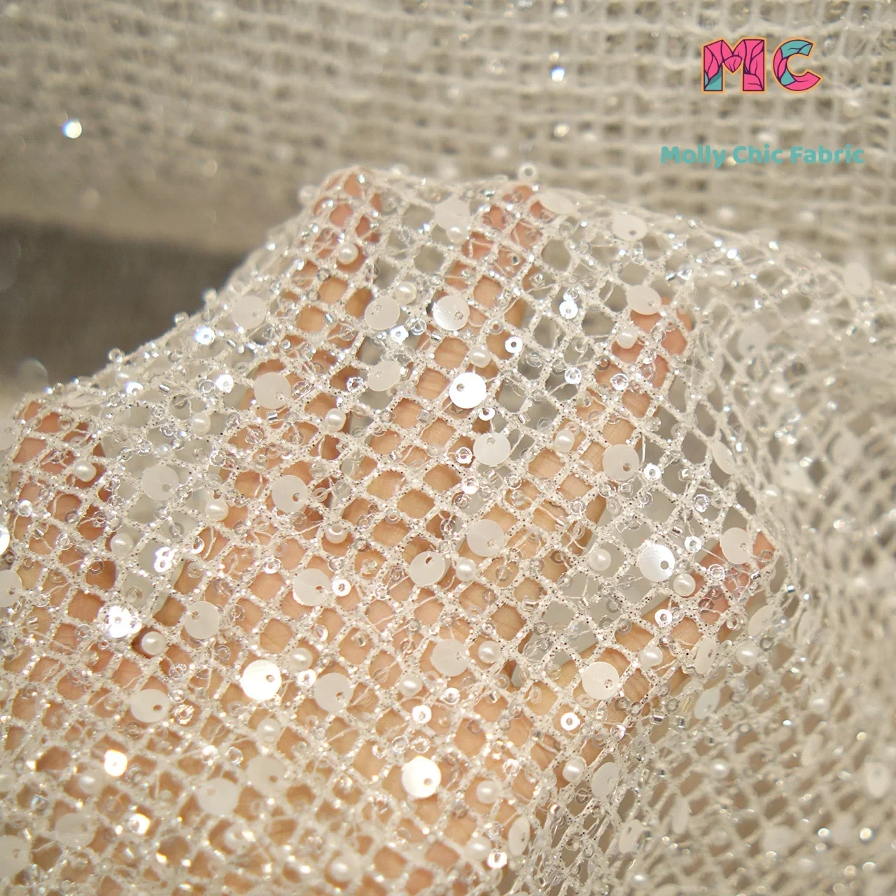 Новая бусина для ногтей, блест – обзор и цена Crystal Mesh Fabric