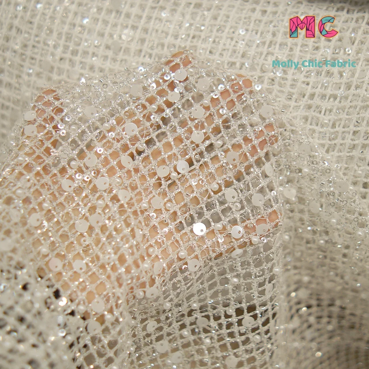 Новая бусина для ногтей, блест – обзор и цена Crystal Mesh Fabric