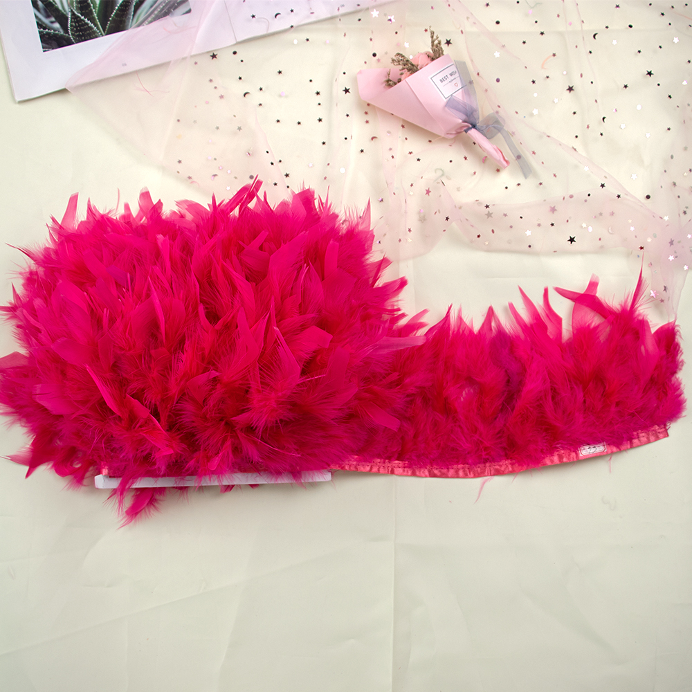 1М натуральная лента из перьев – обзор и цена Feather Trim Marabou