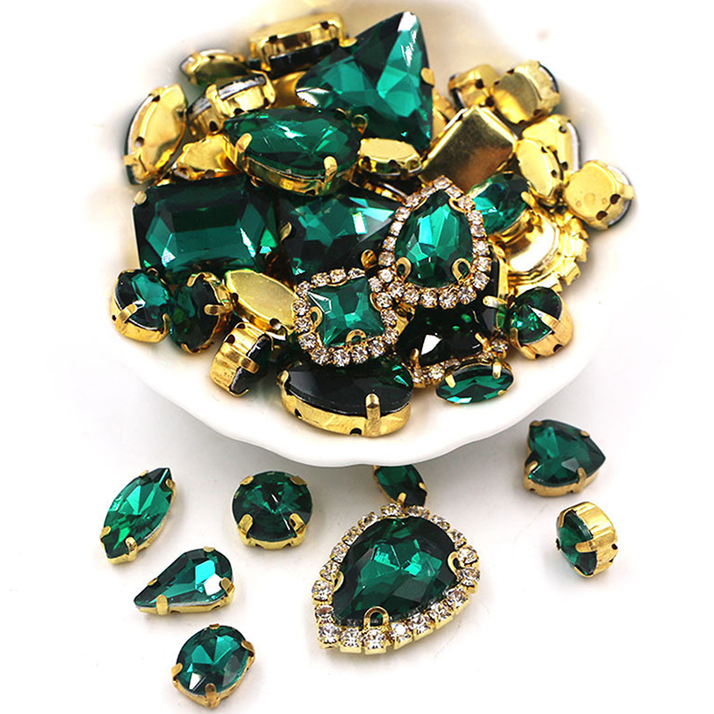 50 шт. 24 цвета, стеклянные ст – обзор и цена Sew On Rhinestone