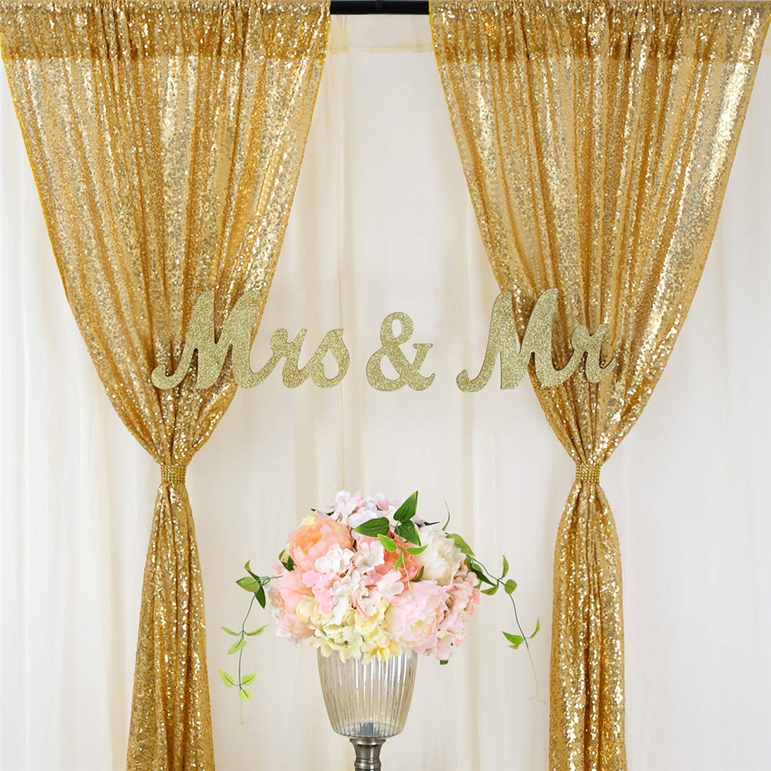 2 шт., вечерние фон с золотыми – обзор и цена Sequin Fabric Panel