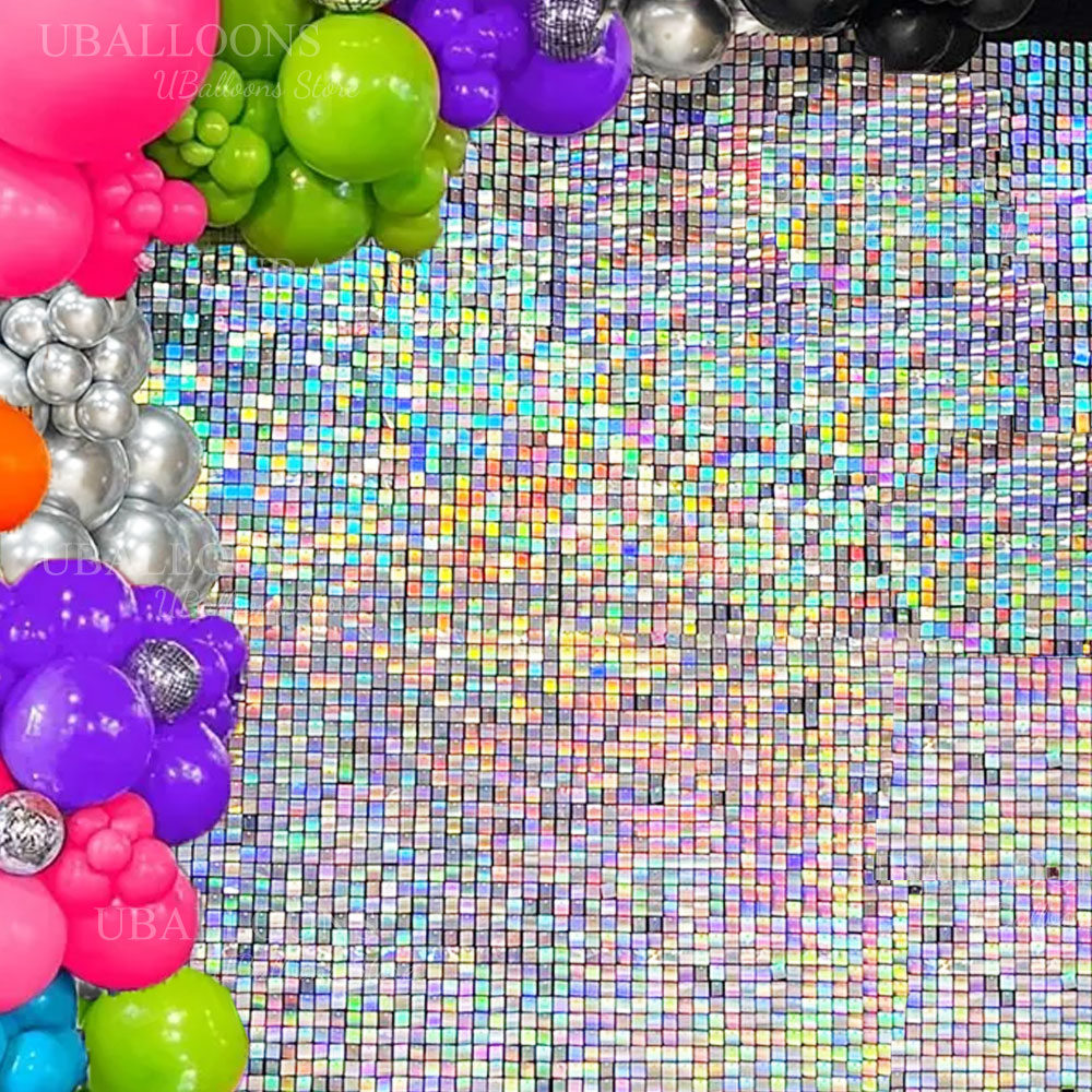 Радужные серебряные мерцающие  – обзор и цена Sequin Fabric Panel