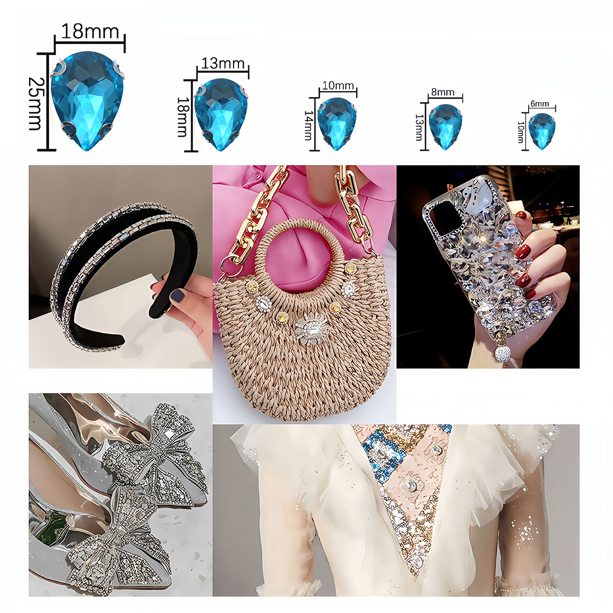 Капли воды, хрустальные стекля – обзор и цена Sew On Rhinestone