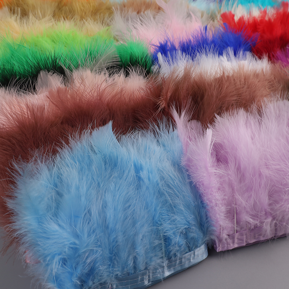 Пушистая бахрома с перьями инд – обзор и цена Feather Trim Marabou