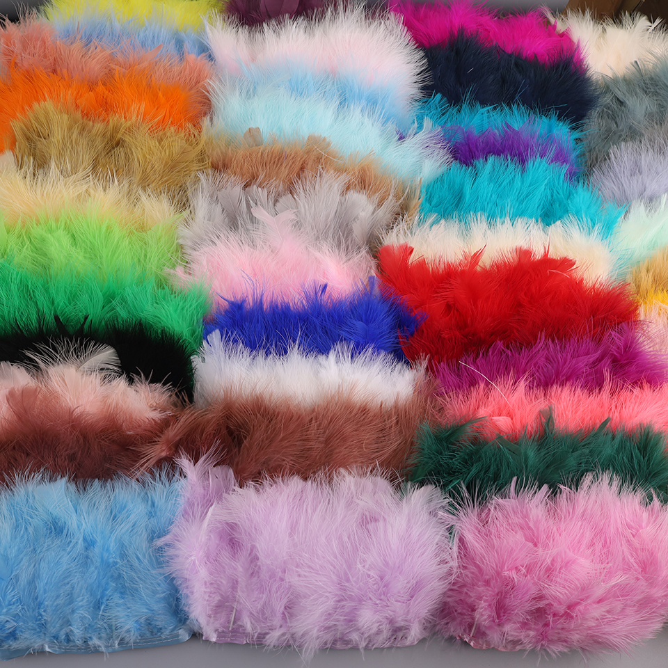 Пушистая бахрома с перьями инд – обзор и цена Feather Trim Marabou