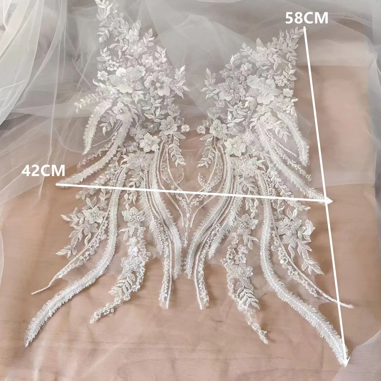 Новый бисер с блестками, круже – обзор и цена Applique Patch Flower