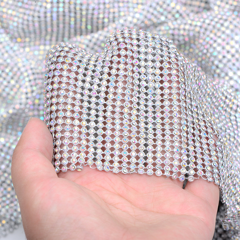 Ткань AB Crystal Mesh для одеж – обзор и цена Crystal Mesh Fabric