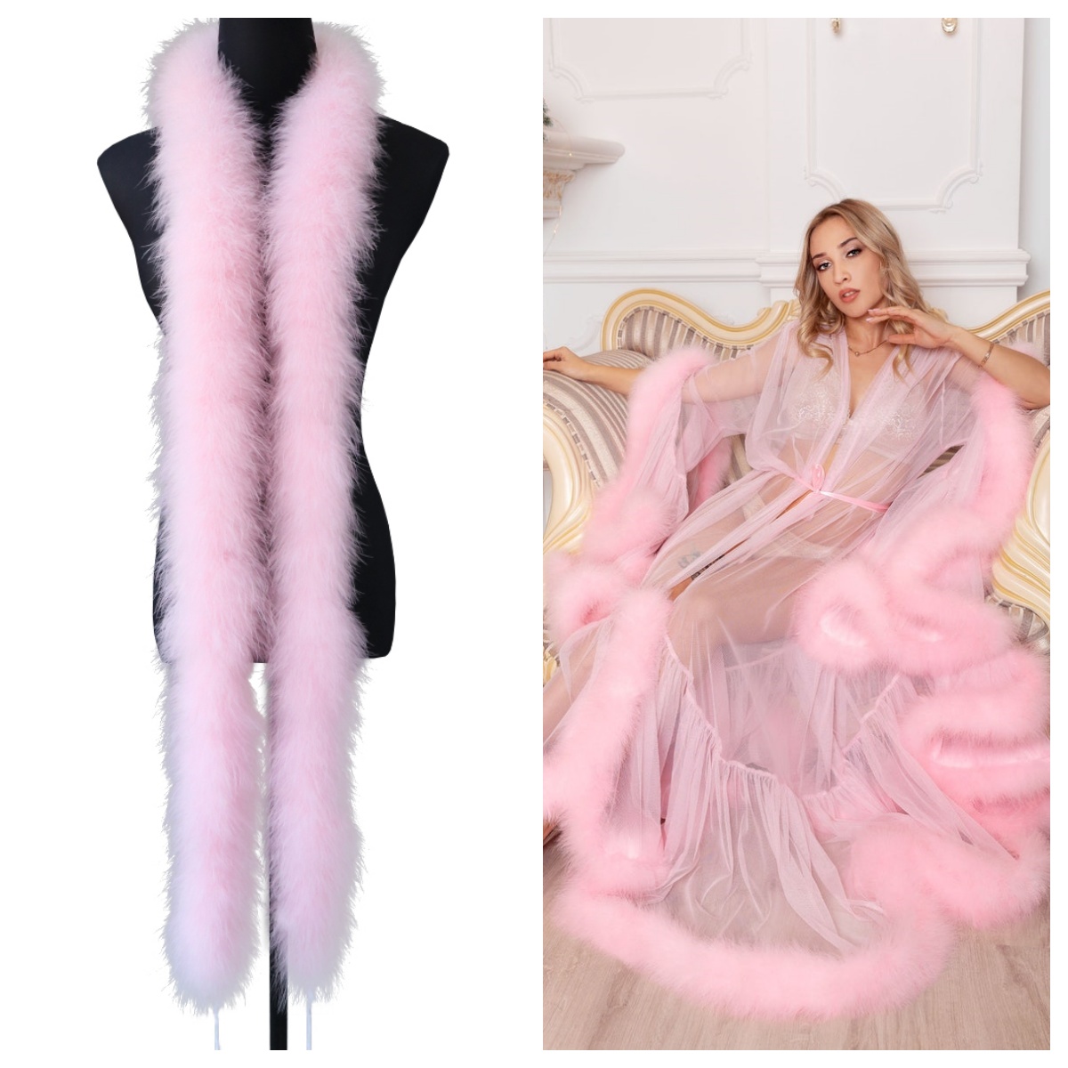 Натуральная отделка из перьев  – обзор и цена Feather Trim Marabou
