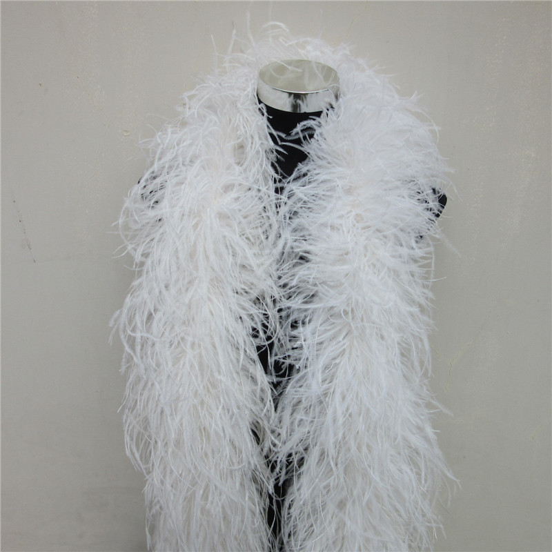2 метра, 6-слойные белые натур – обзор и цена Feather Trim Marabou
