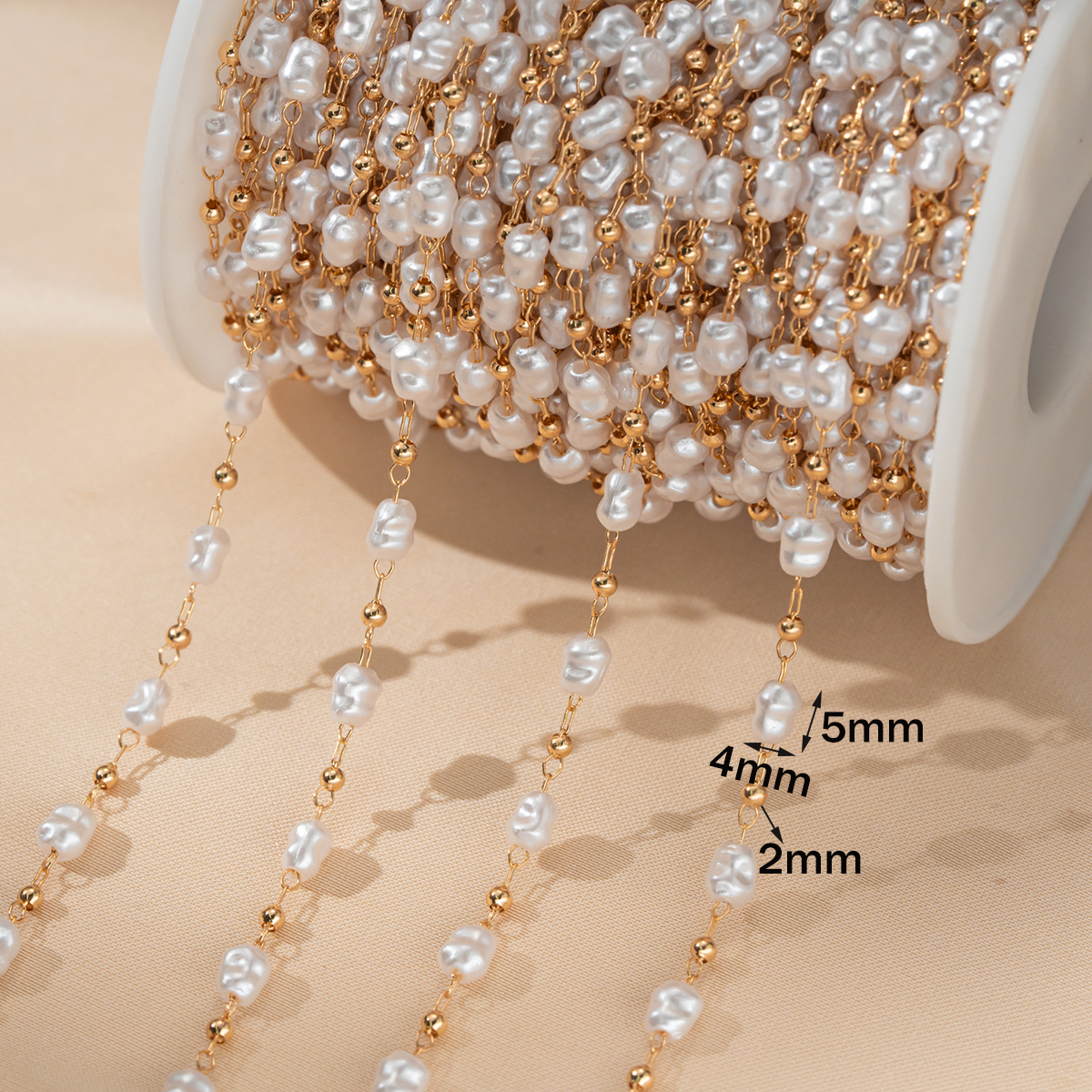Цепочка из латуни с имитацией  – обзор и цена Pearl Trim Chain