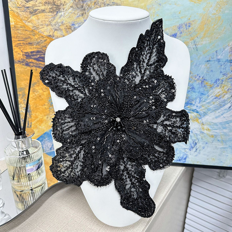 Белая кружевная аппликация с п – обзор и цена Applique Patch Flower