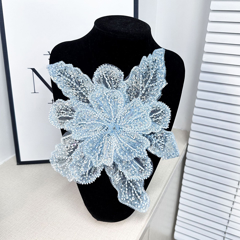 Белая кружевная аппликация с п – обзор и цена Applique Patch Flower